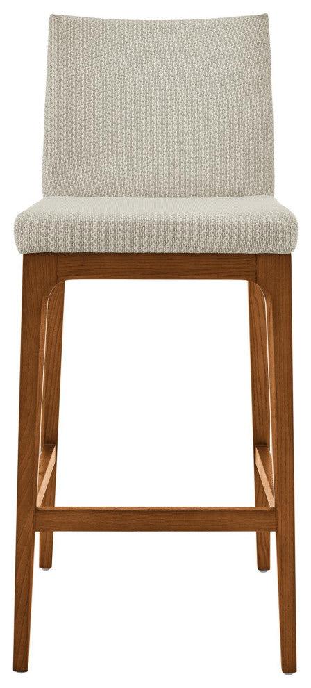 Devon Counter stool Walnut LegsSet of 2, Cardiff Cream, Fabric