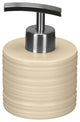 Natural Round Porcelain Bathroom Accessories, Sahara, Soap Dispenser Short