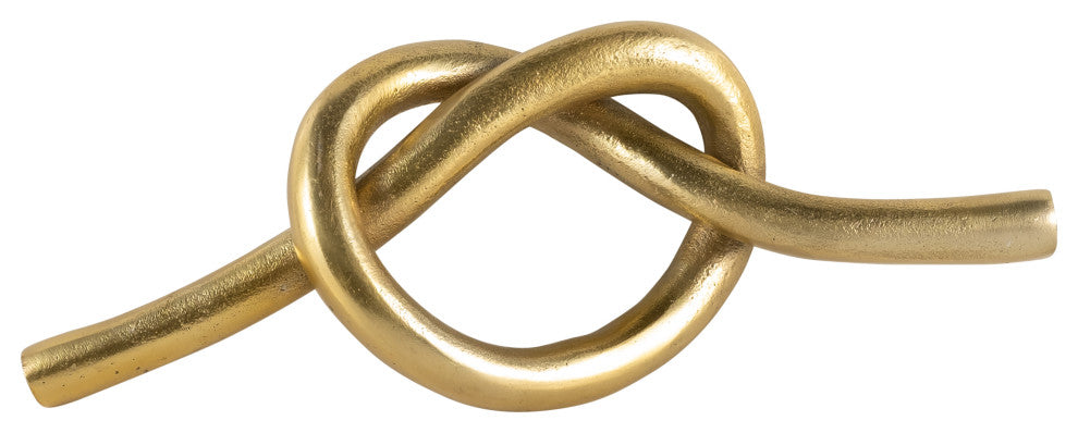 Metal, 12", Single Knot Deco, Gold