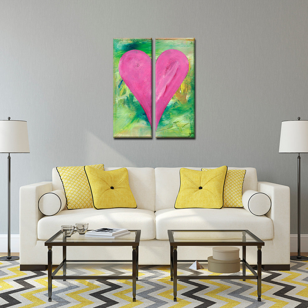 Heartwork "Los Angeles" 2-Piece Canvas Art Set, 30"x12