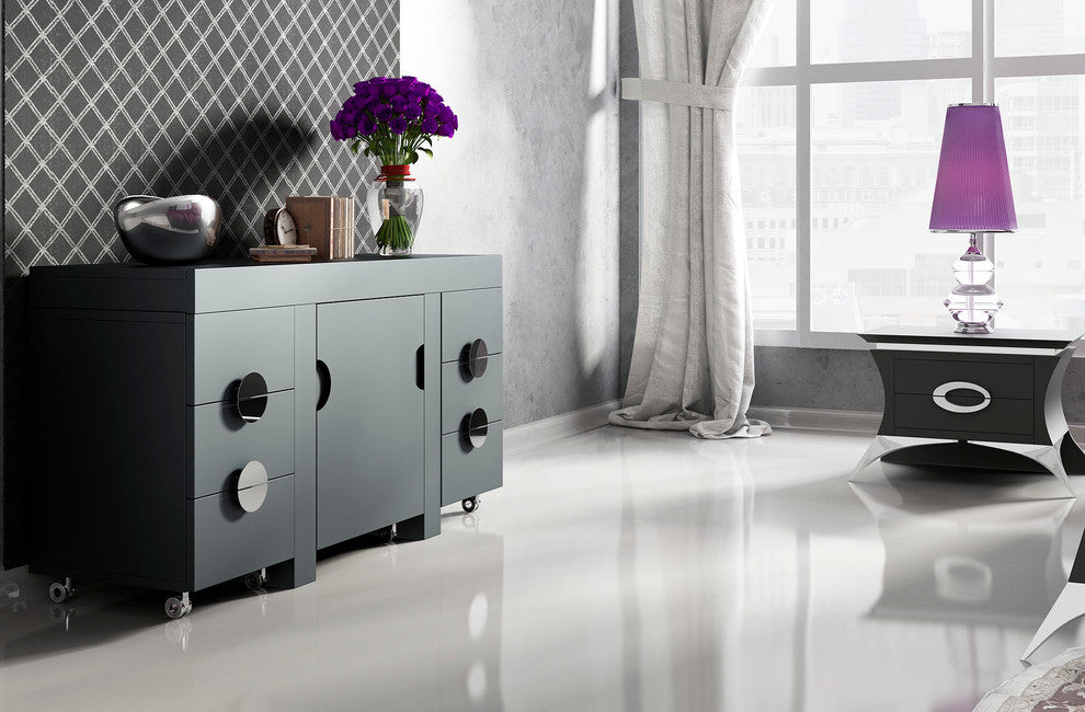 T24 Bedroom Make-up Vanity 63", Glossy Finish