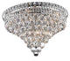 Elegant Tranquil Flush Mount, Chrome Finish With Royal Cut Crystal