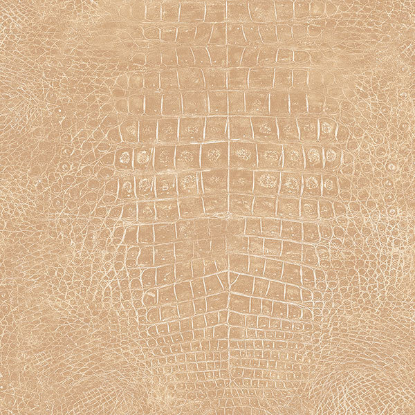 Faux Crocodile Skin Wallpaper, Beige, Bolt