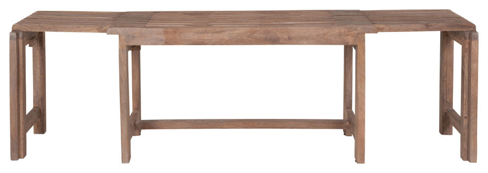 Remi Solid Wood Extendable Bench by East at Main, Sand