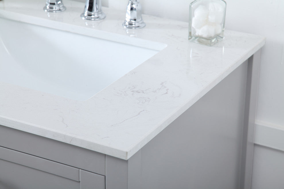 Grey 72" Double Sink Bathroom Vanity