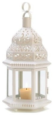 White Moroccan Style Lantern