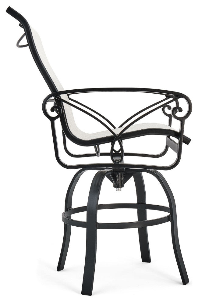 Palazzo Sling High Back Swivel Balcony Stool, Regular