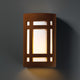 Ambiance Large ADA Craftsman Window, Wall Sconce, Real Rust, Incandescent