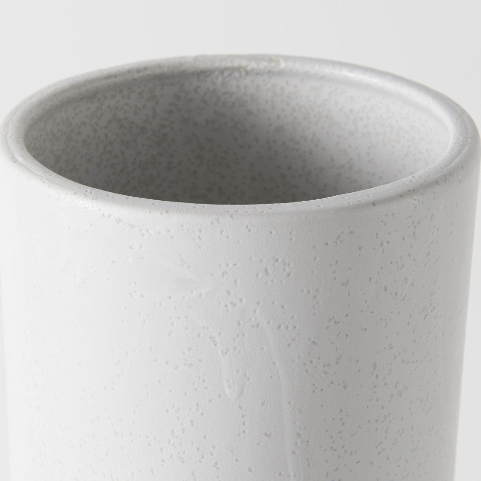 Laforge White Ceramic Vase, 17"
