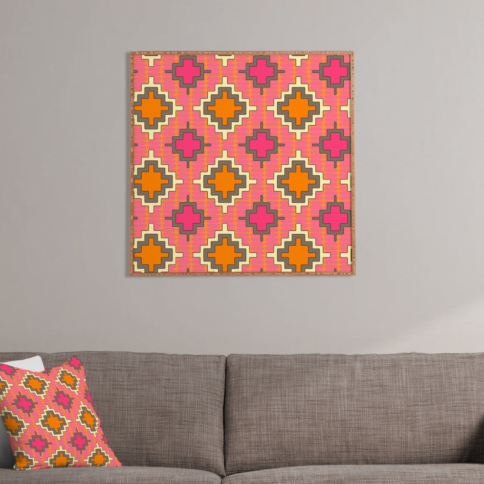 Deny Designs Sharon Turner Tangerine Kilim Framed Wall Art