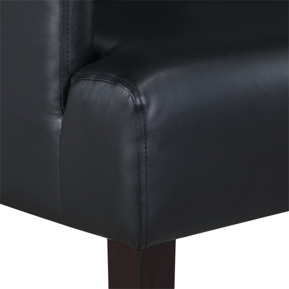 Main Street Guest Chair Black Faux leather