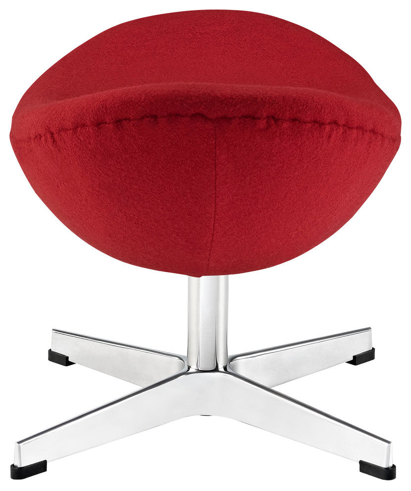 Modern Contemporary Living Room Wool Ottoman Red