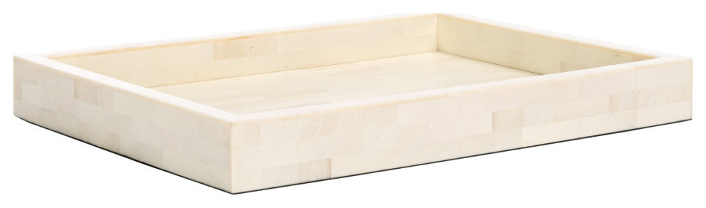 Safavieh Sabi Tray, Antique Ivory/Faux Bone
