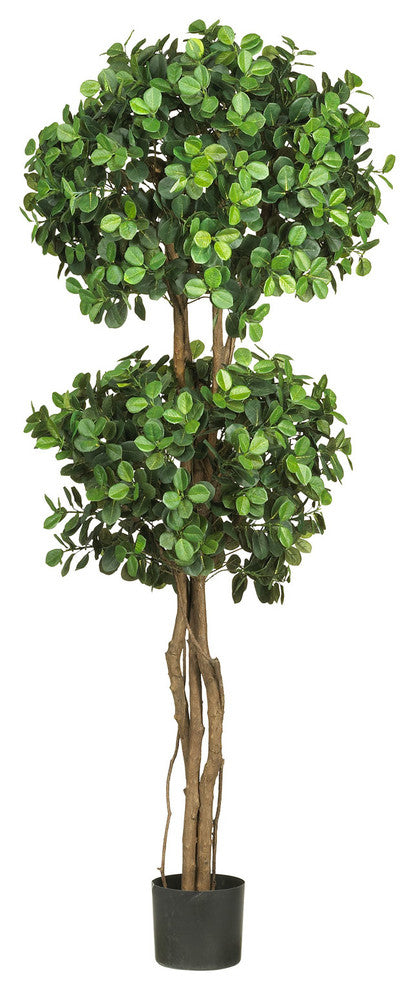 5.5' Eucalyptus Double Ball Topiary Silk Tree