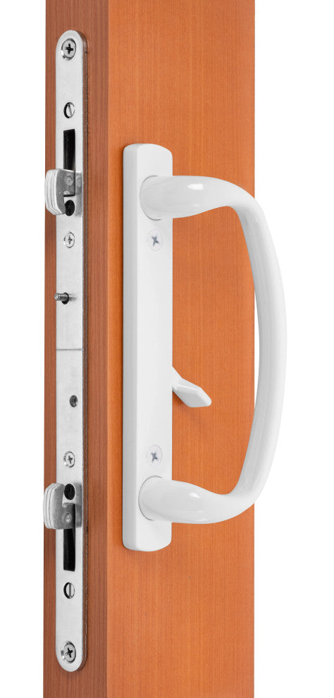 Euro-Charlotte Sliding Door Handle With 3.93" CTC Screwholes, White