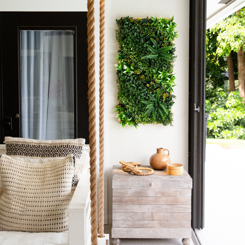 20in. x 40in. UV Resistant Hawaiian Islands Artificial Living Wall Art Panel