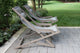 Gray Wash and Champagne Sling Folding Lounger