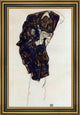 Egon Schiele Man Bencind Down Deeply - 16" x 24" Framed Premium Canvas Print