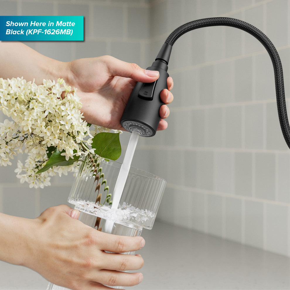 KRAUS Coda 2-Function 1-Handle Pull Down Kitchen Faucet Spot Free St Steel