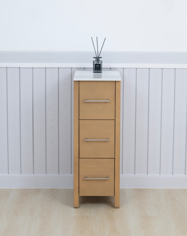 Vanity Art Freestanding Bathroom Storage Cabinet with Ceramic Top