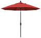 9' Stone Black Collar Tilt Crank Aluminum Umbrella, Red Olefin