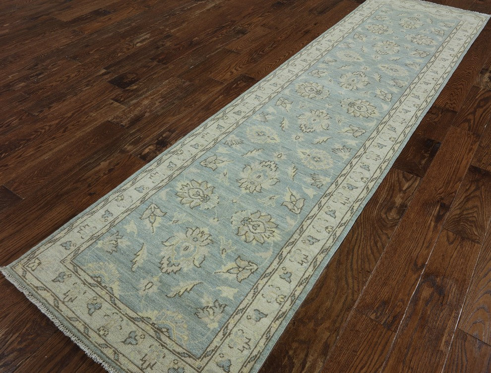 Traditional Chobi Peshawar Wool Oriental Runner 3'x10', MC595