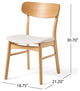 GDF Studio Leona Mid-Century Modern 5 Piece Dining Set, Light Beige