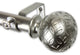Plaid 1" Curtain Rod, Satin Nickel, 160"-240"