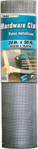 YardGard® 308247B Galvanized Hardware Cloth, 23-Gauge, 1/4" Mesh, 24" x 50'