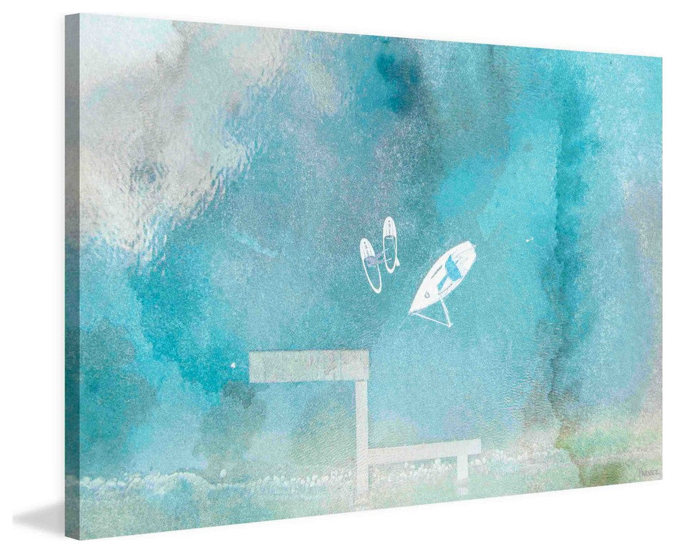 "Out on The Lake" Painting Print on Wrapped Canvas, 45"x30"