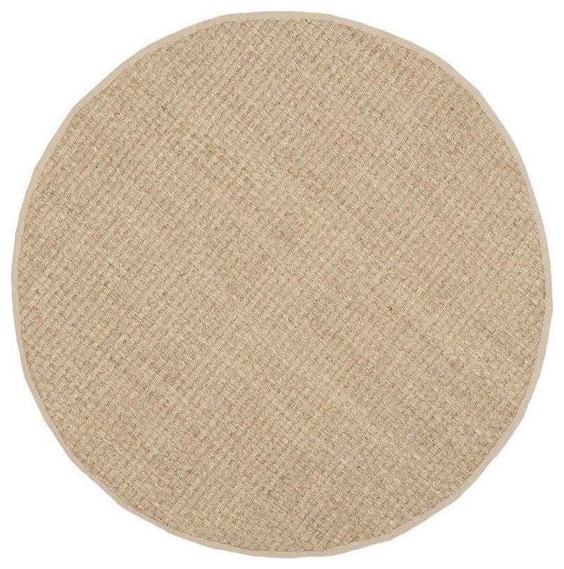 Safavieh Natural Fiber Nf114A Solid Color Rug, Natural/Beige, 6'0" X 6'0"