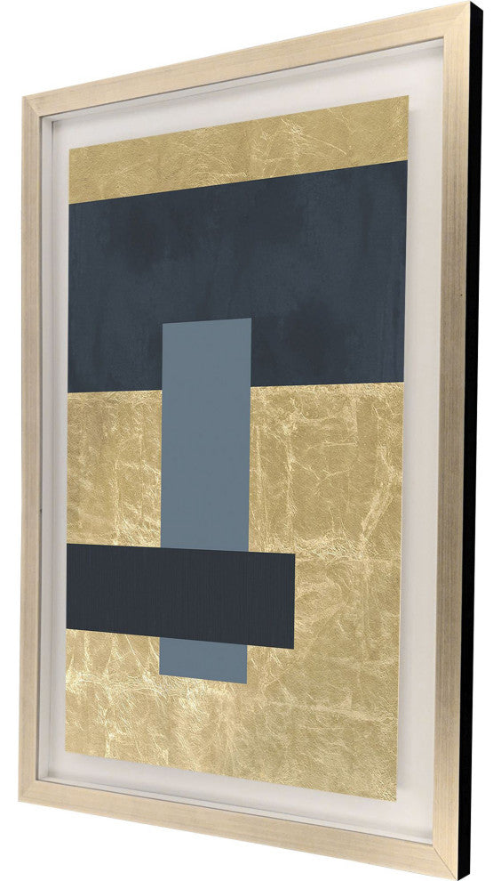 Gold Colorblock I Framed Art