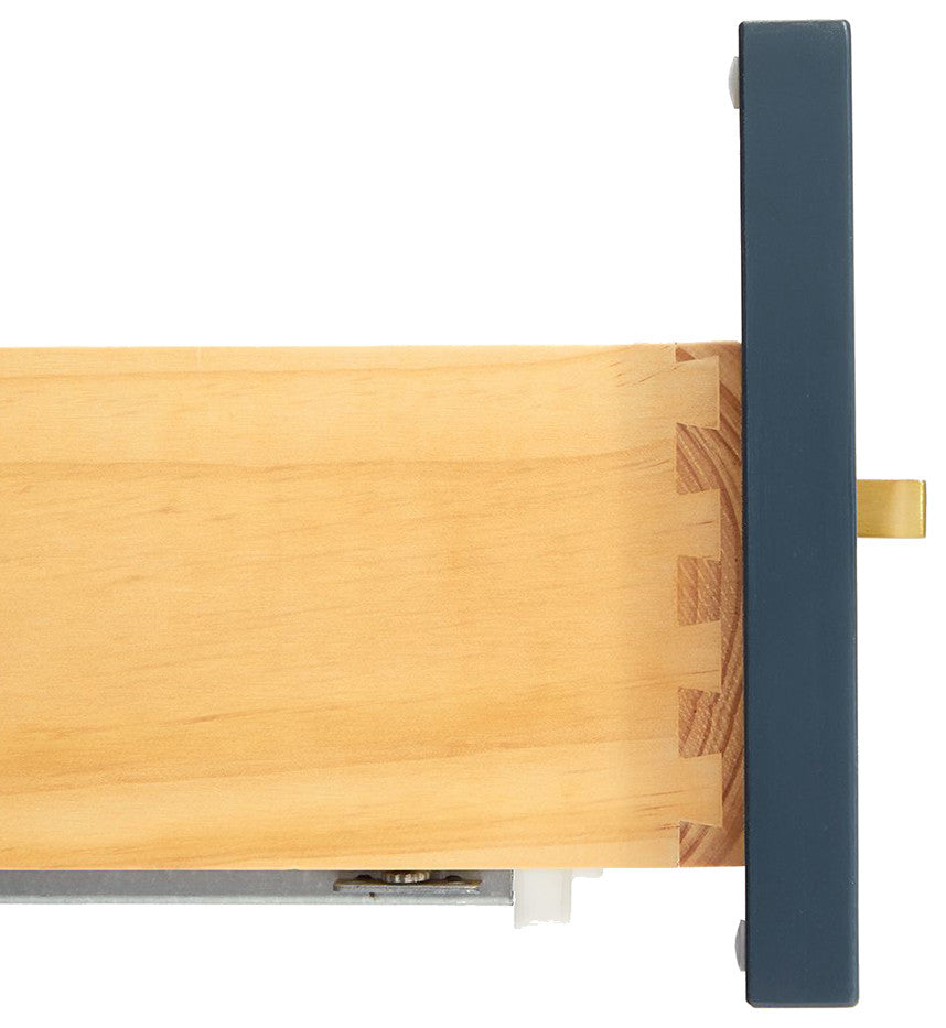 ARIEL Taylor 43" Right Offset Rectangle Sink Midnight Blue Vanity Quartz