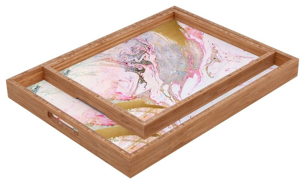 Iveta Abolina Winter Marble Rectangular Tray, 18"x14"