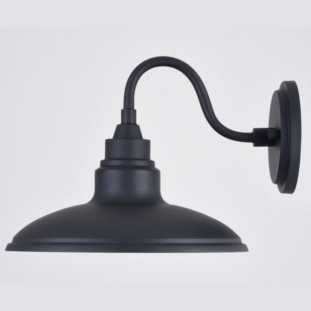 Tucson 10" LED Outdoor Wall Light Textured Black and Glossy White