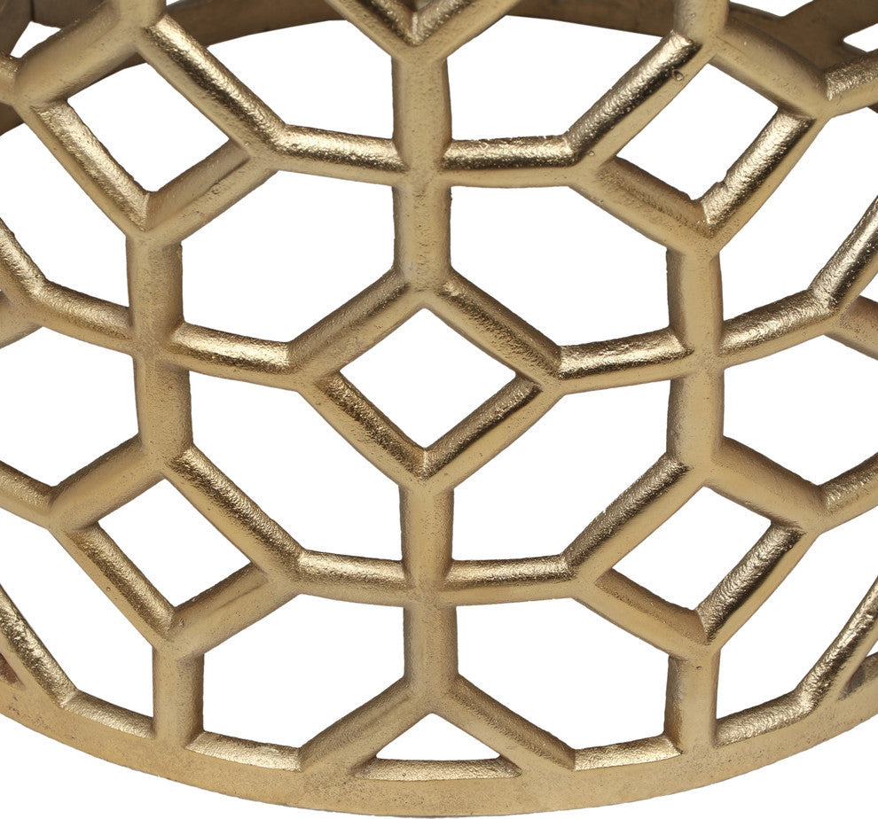 Robert Modern Glam Handcrafted Aluminum Accent Table