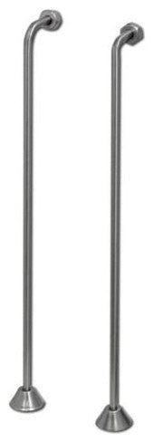 Single Offset Supply For Clawfoot Or Elegant Tubs, Brushed Nickel