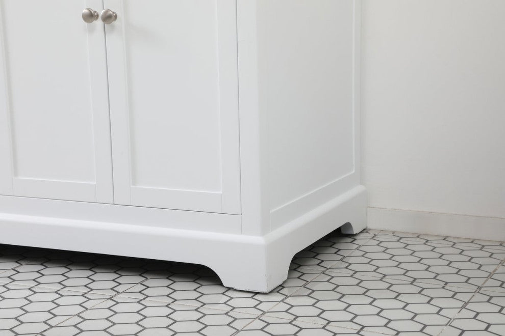 Home Living 22" Farmhouse White-Light Bathroom Vanity