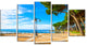 "Esplanade and Pine Trees in Bolsena" Landscape Wall Art, 5 Panels, 60"x32"