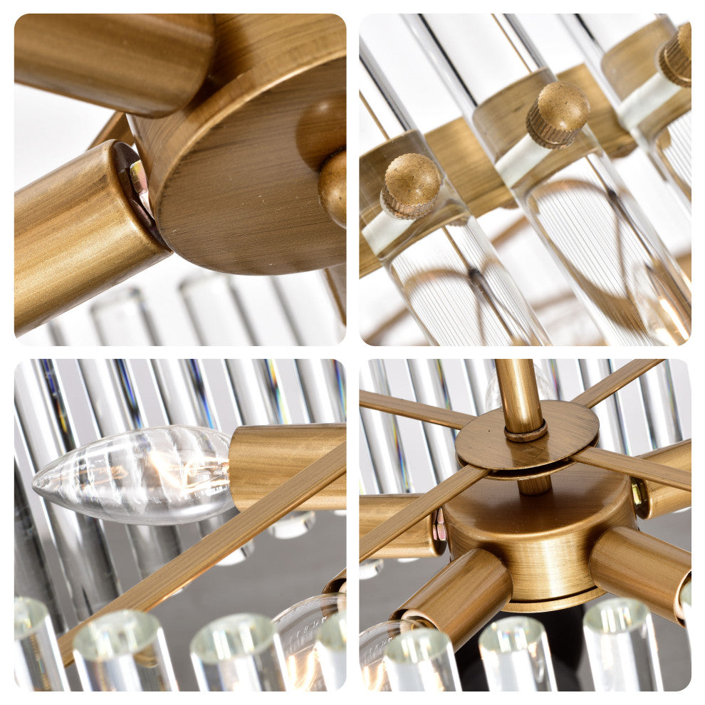 Cervine 4-light Crystal Flush Mount