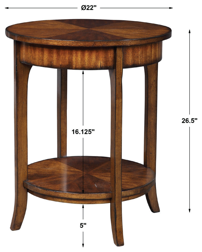 Uttermost Carmel Round Lamp Table