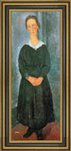 Amedeo Modigliani The Servant Girl - 15" x 30" Framed Premium Canvas Print