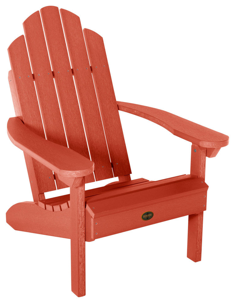 Seneca Adirondack Chair, Weathered Acorn, Rustic Red