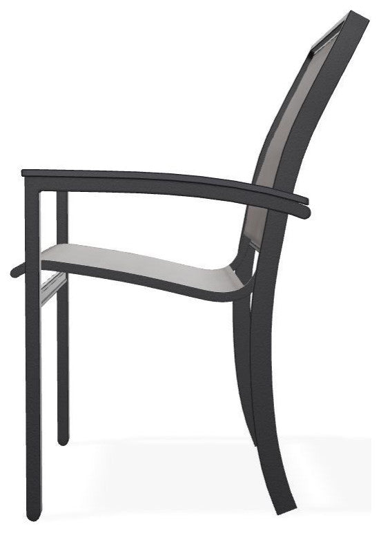 Bazza Sling Stackable Outdoor Dining Chair, James/Black