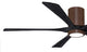 Irene-5HLK 5-Blade Flush Mount Ceiling Fan, Integrated LED, Walnut Tone/Matte Black, 60"