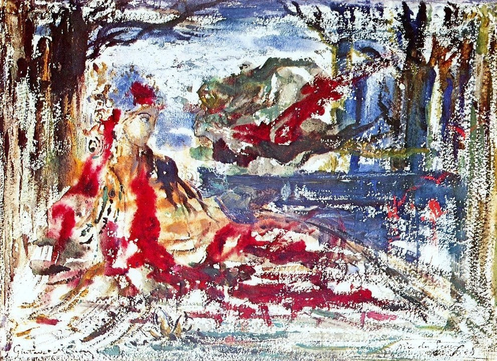 Gustave Moreau Near the Water - 21" x 28" Premium Canvas Print