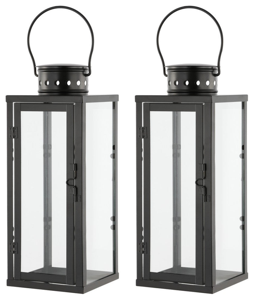 Safavieh Lorient Outdoor Lantern Set of 2 Black