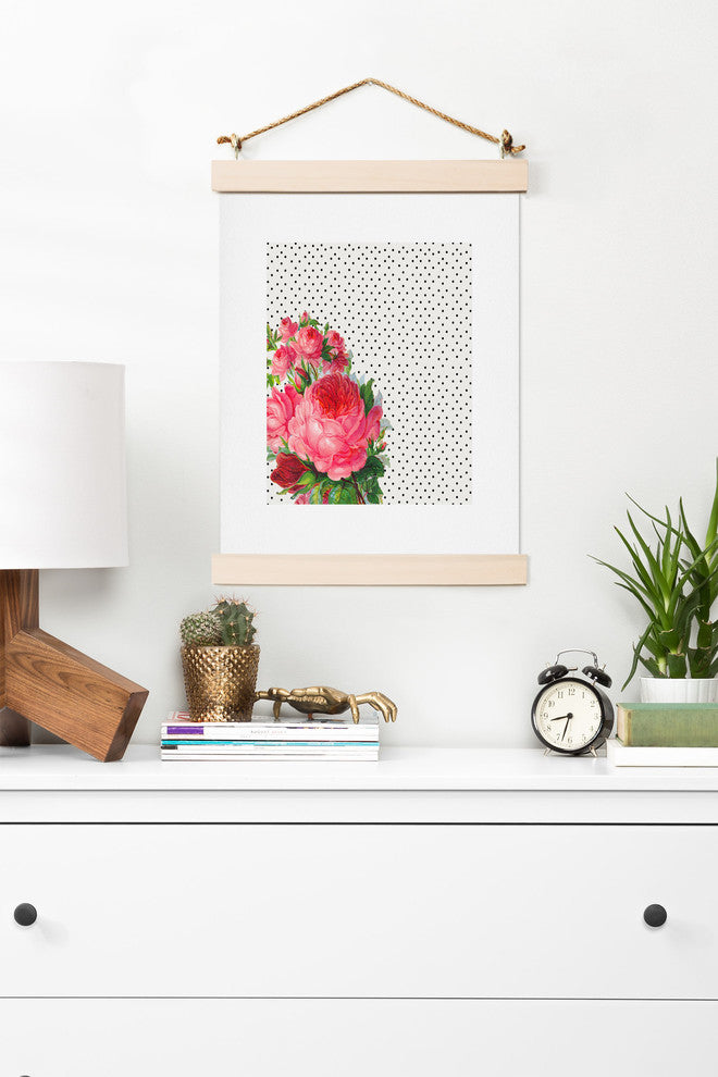 Deny Designs Allyson Johnson Floral Polka Dots Art Print