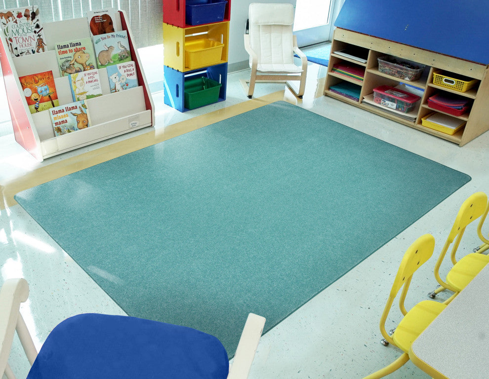 Kid Essentials Rug, Just Kidding, Seafoam, 12'x8'