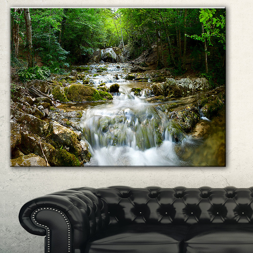 "Natural Spring Waterfall" Canvas Print